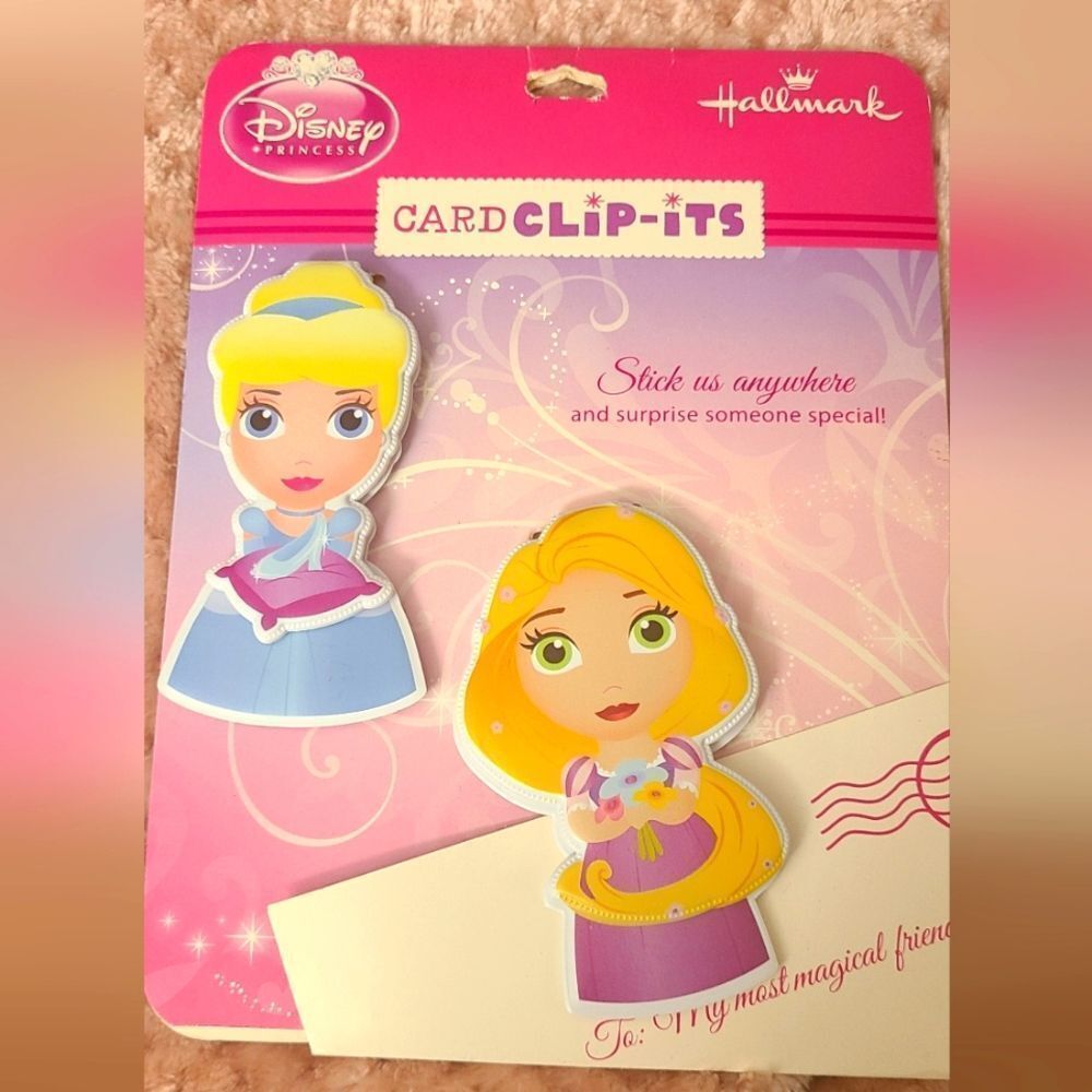 Disney Card And Note Holder Stocking Stuffer Princess Theme Adhesive Magnetic - Picture 3 of 4